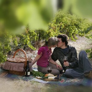 Couple-in-vineyard-kissing-blurred